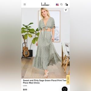 Lulus two piece skirt set
